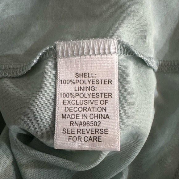 Krazy Kat Mint Green Embroidered Lace Button down Blouse sheer Sleeves size XL - Picture 9 of 10